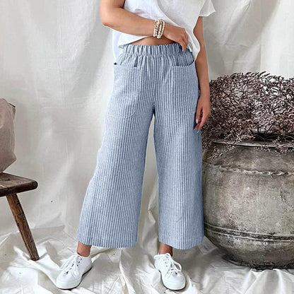Stylische Damenhosen – leichte und bequeme High-Waist-Hosen aus 100% Baumwolle-3