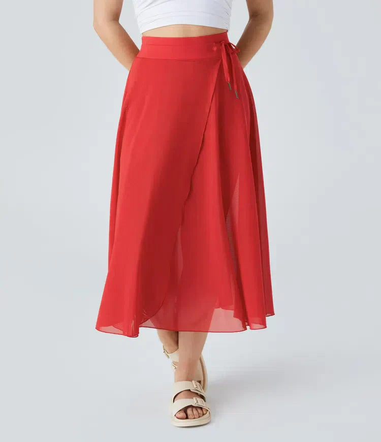 Damen-2-in-1-Kleid, Tüll, hohe Taille, Steinbesetzung 17