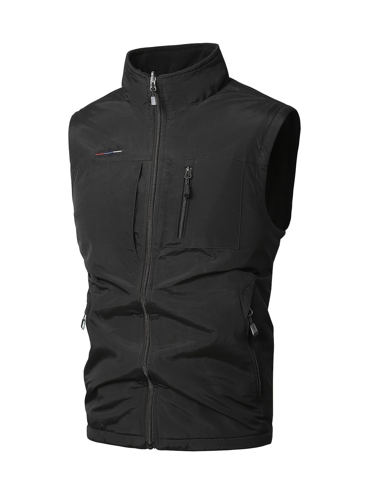 Herren-Westen, wendbar, monochromes Polyester, für Outdoor-Einsatz-4