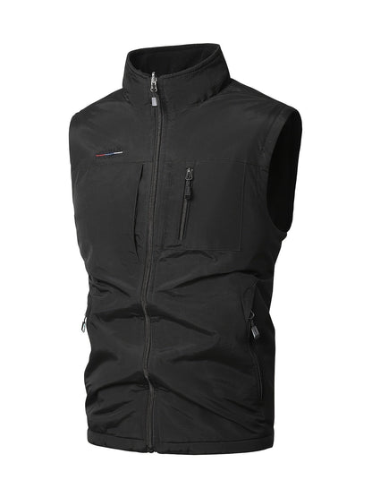 Herren-Westen, wendbar, monochromes Polyester, für Outdoor-Einsatz-4