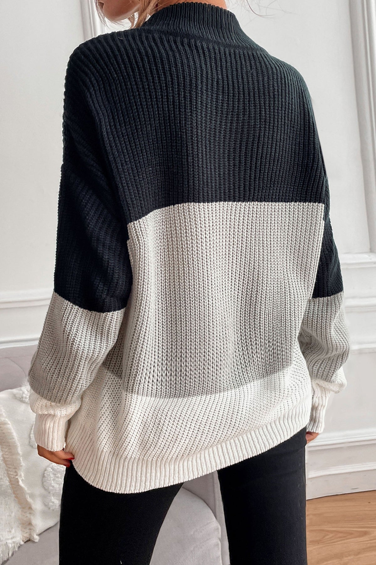 Damen-Pullover, halber Rollkragen, Acryl-5