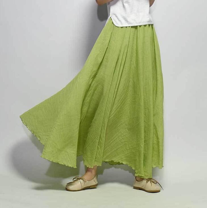 Variant image for Damen-Maxirock, Boho, Hoche Taille, Luftiges Polyester-33