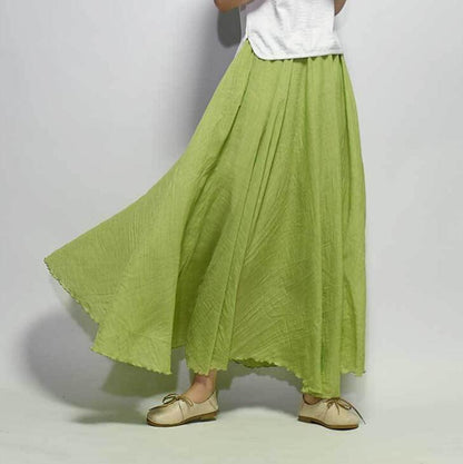Variant image for Damen-Maxirock, Boho, Hoche Taille, Luftiges Polyester-33