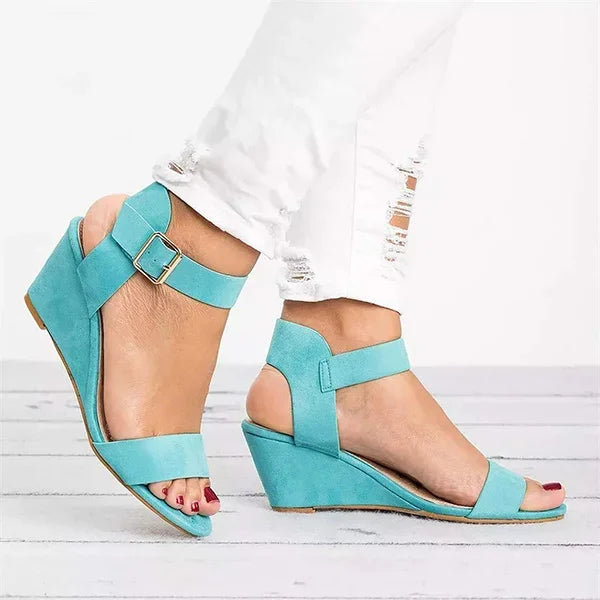 Damen-Keilsandalen Orthopädisches Design Leicht Atmungsaktiv Synthetikmaterial 11