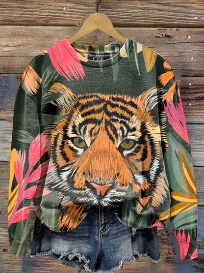 Variant image for Damen-Pullover, gestricktes weiches Material, Tiermuster-7
