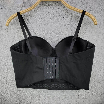 Damen Party-Kettentop, monochrom, aus Polyester und Spandex-2