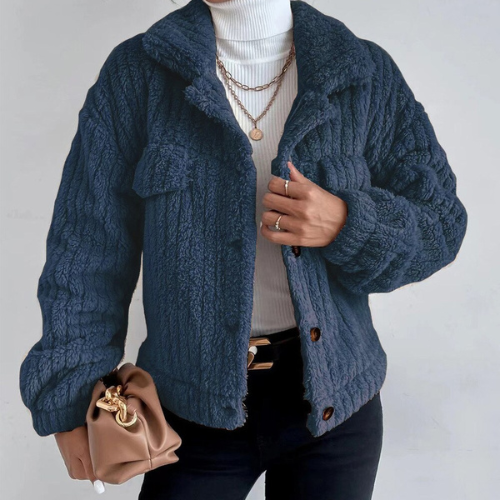 Damenjacke Dickes Modernes Polyester für Kalte Tage-5