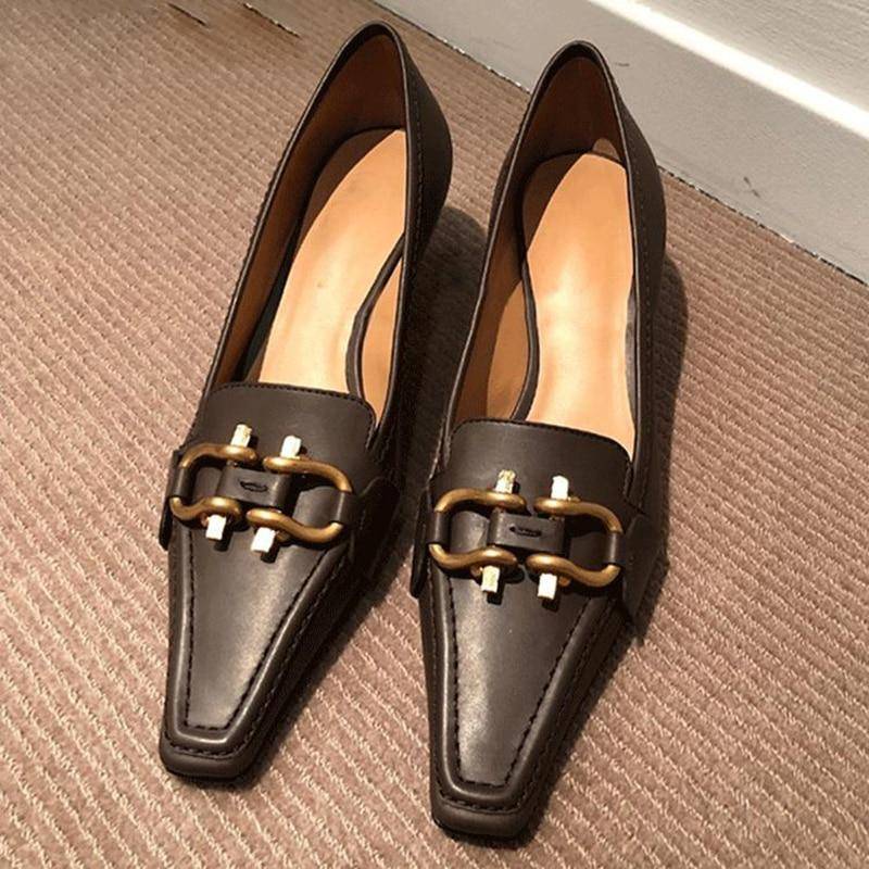 Damen-Pumps, süßes Katzen-Design, Mikrofaser, niedriger Absatz-6