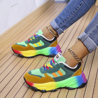 Damen-Sneaker, Retro-Vintage, Textil, synthetische Materialien 3