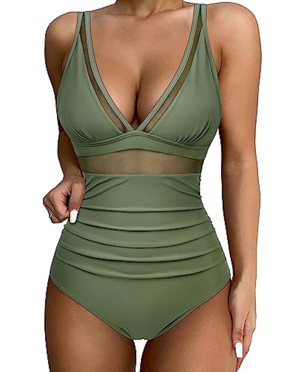 Variant image for Badeanzug Damen U-förmiger Ausschnitt Bequemes Nylon Spandex-31