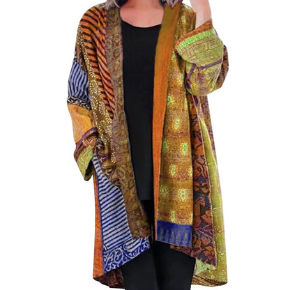 Variant image for Damen-Weste, lang, boho, Patchwork-Design, weich, Stoffmischung-33