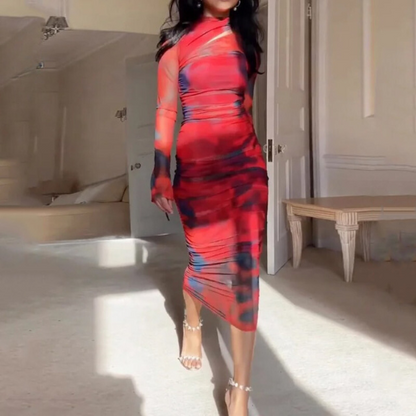 Variant image for Damen-Midikleid, elegantes Polyester-6