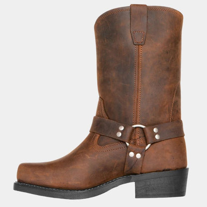 Herren-Stiefel, Cowboy, Vintage, Leder, langlebiges Design-3