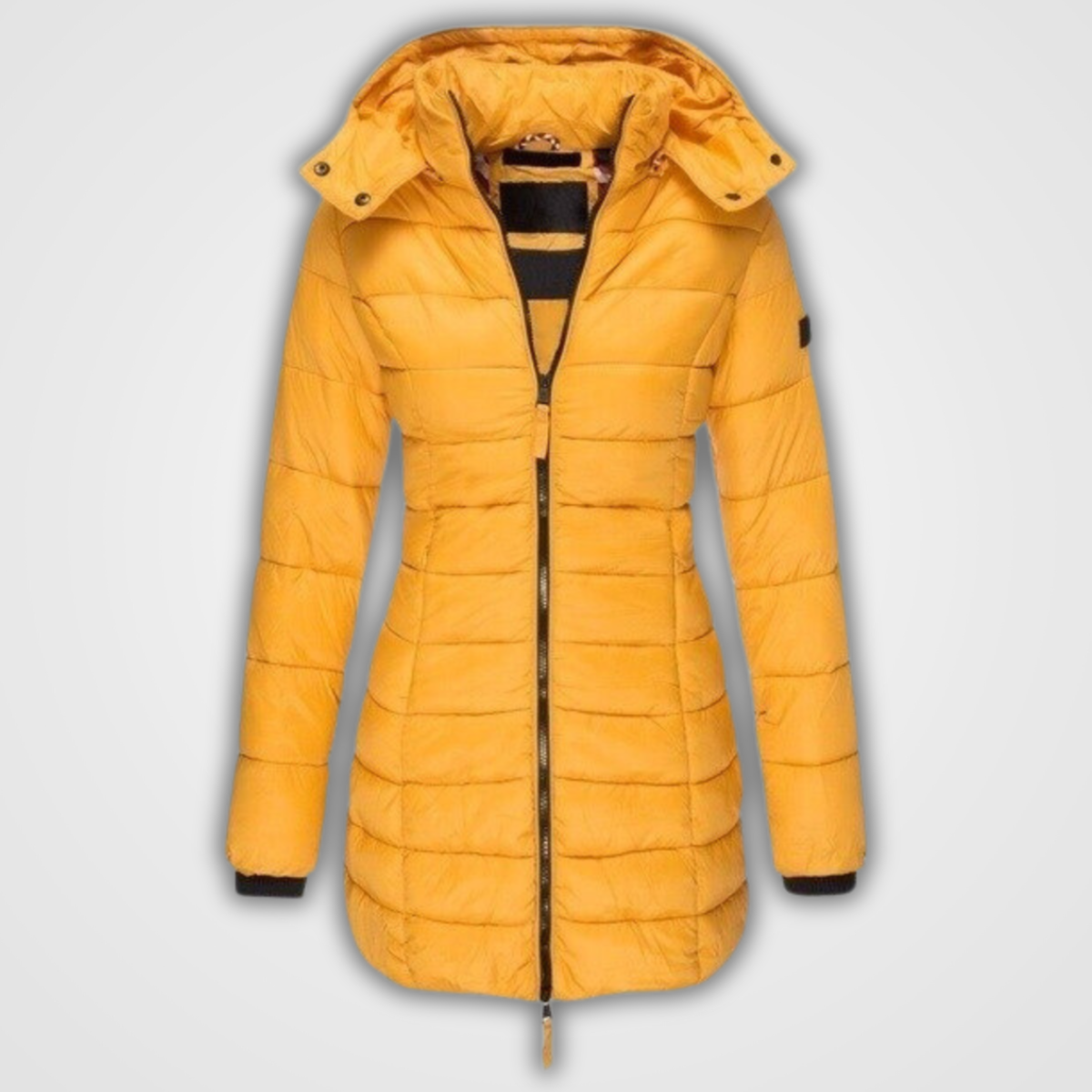 Variant image for Langer Wintermantel Damen Slim Fit Polyester mit Hoher Kragen-19