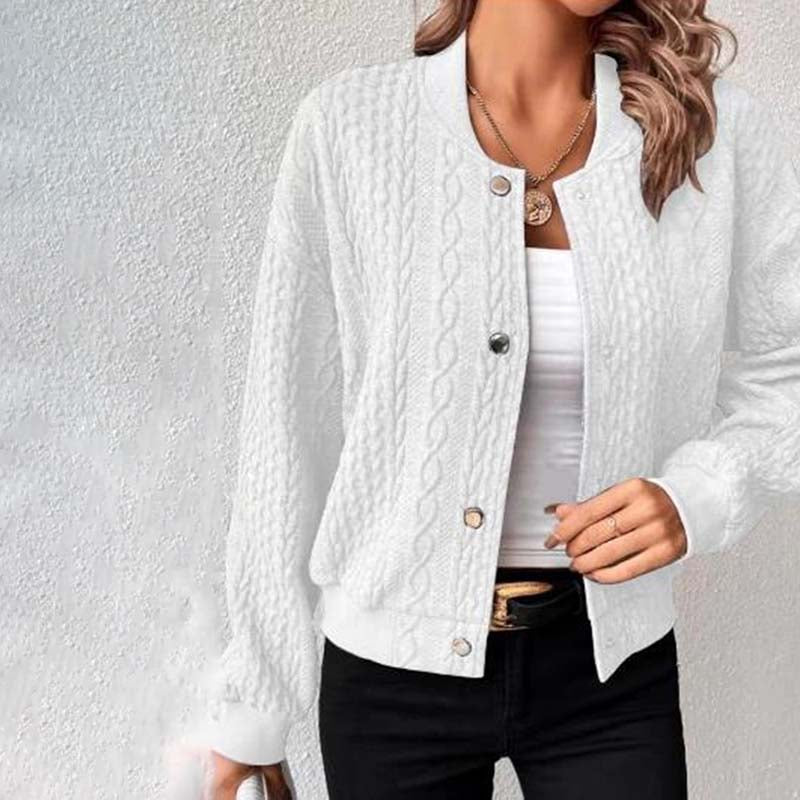 Variant image for Lange Strickjacke Damen Strick Polyester und Baumwolle Casual Cardigan-25
