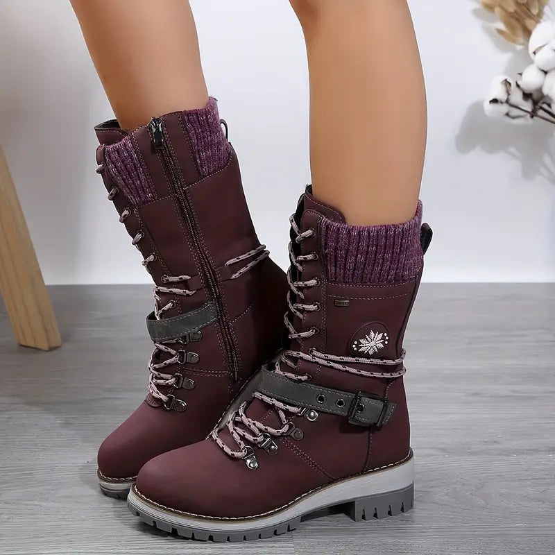 Variant image for Gefütterte Damen-Winterstiefel, bequem, rutschfest, hochwertig, Material-9