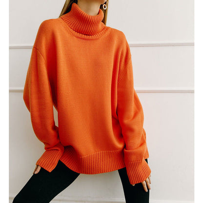 Variant image for Damen-Rollkragen-Strickpullover, lockere Passform, Winter-8