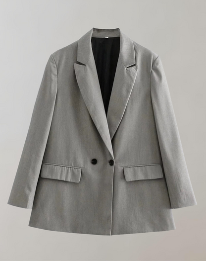Variant image for Damen-Blazer, zweireihige Stoffmischung-2