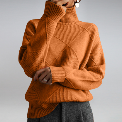 Damen-Strickpullover, Rollkragen, weiche Baumwolle 14