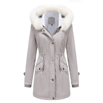Variant image for Damen-Parka-Mantel, lang, Polyester, mit abnehmbarem Kragen-2