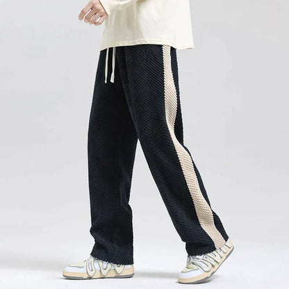 Herren-Kordelhose, Waffelstrick, verstellbarer Taille, Polyester 8
