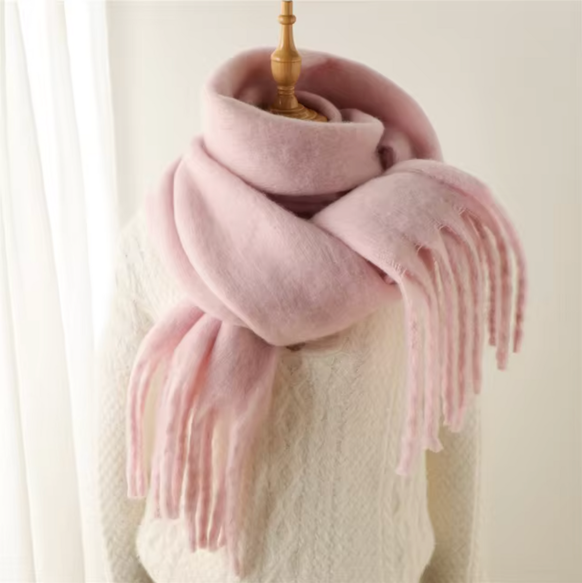 Winterschal für Damen aus kaschmirähnlichem Material mit langen Fransen – Elegantes und vielseitiges Pashmina-Design 13