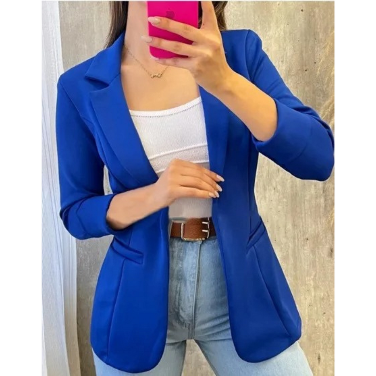Variant image for Damen Blazer Vintage Stil Hochwertiger Stoff Elegantes Design-37