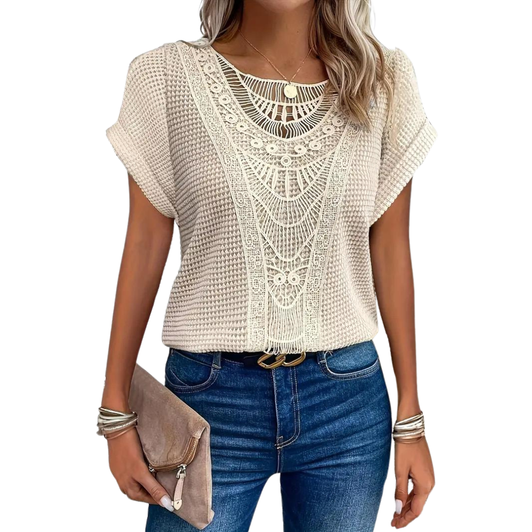 Damen-T-Shirt, kurzärmeliges Casual, Polyester-2