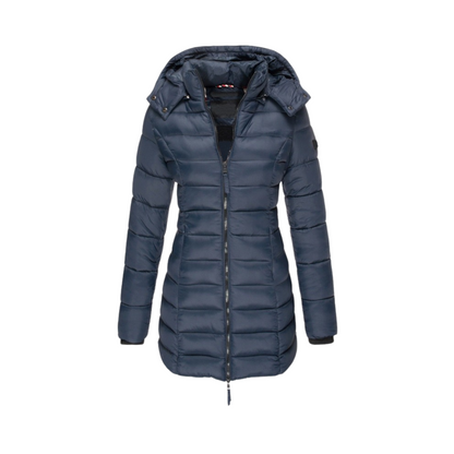 Langer Wintermantel Damen Elegant Wärmend Hochwertiges Material-6