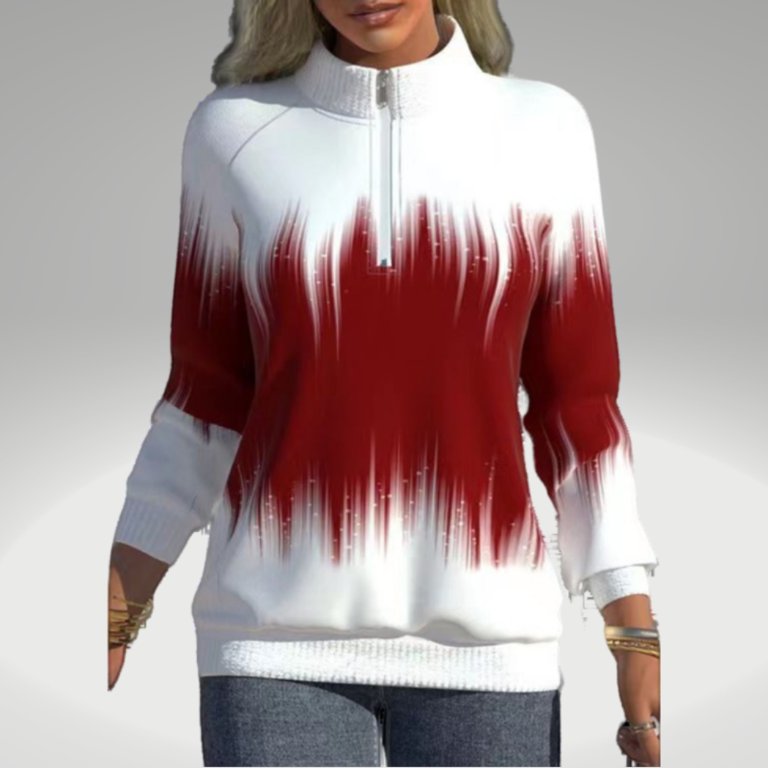 Damenpullover mit Steppmuster Lange Ärmel Weiches Material-5