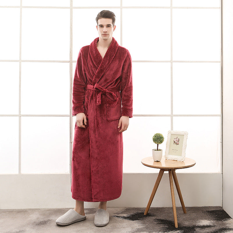 Variant image for Unisex-Bademantel, Flanell, Loose Fit, Korallvelours-8