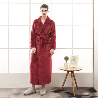 Variant image for Unisex-Bademantel, Flanell, Loose Fit, Korallvelours-8
