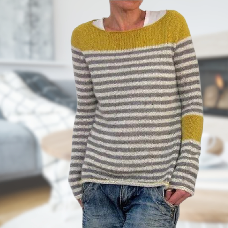 Damen-Strickpullover, Rundhals, entspannte Passform, 100% Baumwolle-5