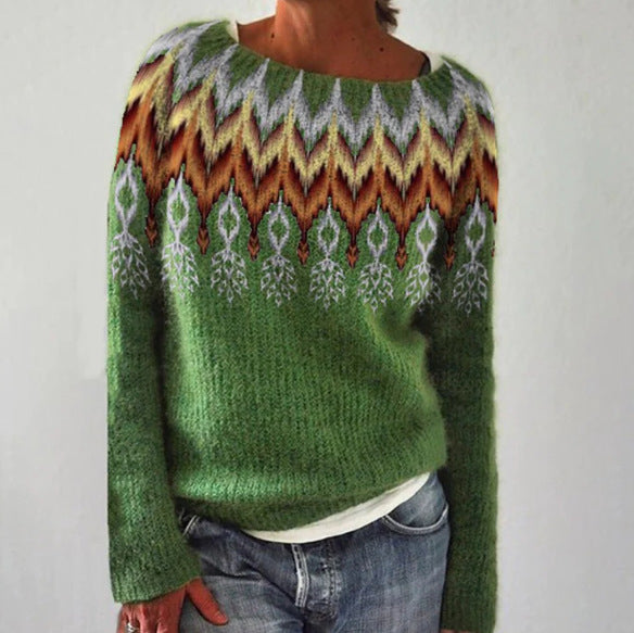 Damen-Retro-Pullover, weiches Material, figurbetont-6