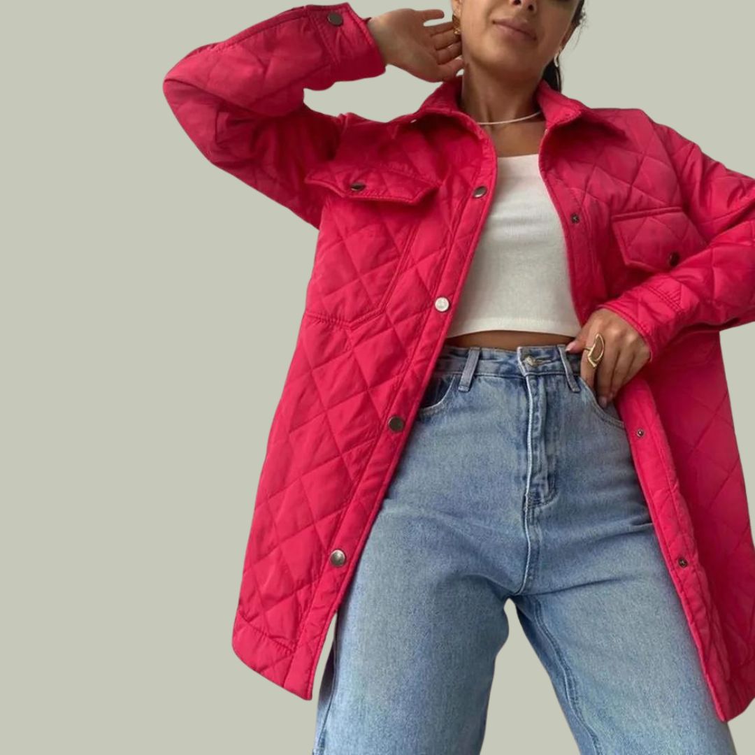 Damen-Steppjacke mit klassischem Design aus 100 % Polyester, elegante Passform-1