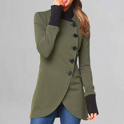 Damen-Lange Winterjacke, Schützender Baumwoll-Polyester-1
