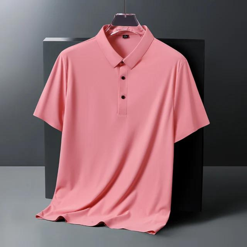 Herren-Polohemd, klassische Seide, zeitloses Design-2