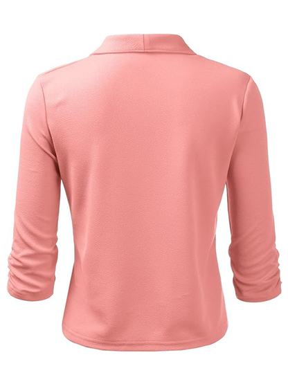 Damen-Mantel Offene Front Schlicht Hochwertiges Material-5
