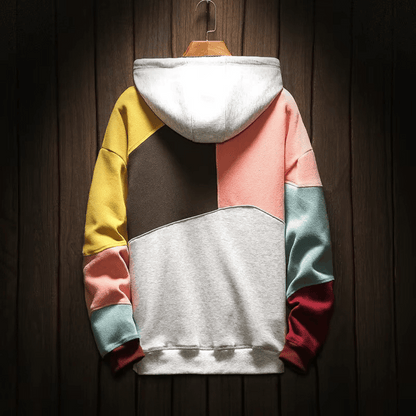 Herren-Hoodie in farbenfrohem Design – weiche Baumwollmischung mit geräumiger Kapuze und Kängurutasche 3