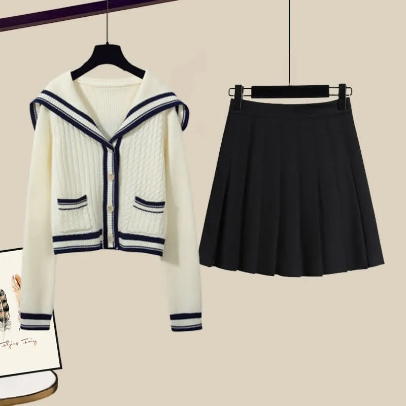 Variant image for Damen-Set: Pullover, Blattmuster, Polyester, Freizeithose-36