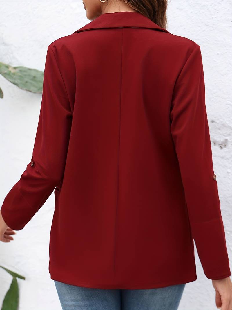 Damen-Lange Winterjacke, Trendiges Polyester, mit Taschen-5