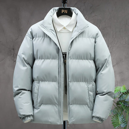 Herren-Winterjacke, Steppung und Stehkragen, aus Baumwolle-4