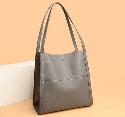 Damen Schultertasche Echtleder Verstellbarer Schulterriemen 2