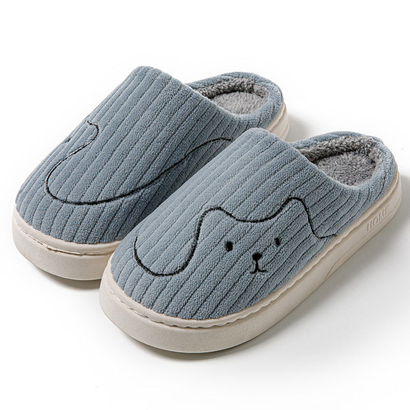 Damen-Pantoffeln, Tiermotiv, weicher Plüsch-6
