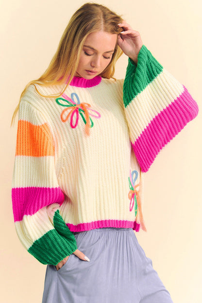 Variant image for Damen-Strickpullover, Farbblock, weich, atmungsaktive Qualität-4