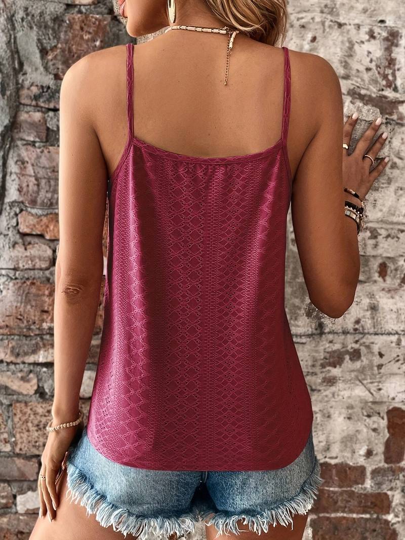 Damen-Camisole, Top, Spitzendetails, leichte Baumwolle 6