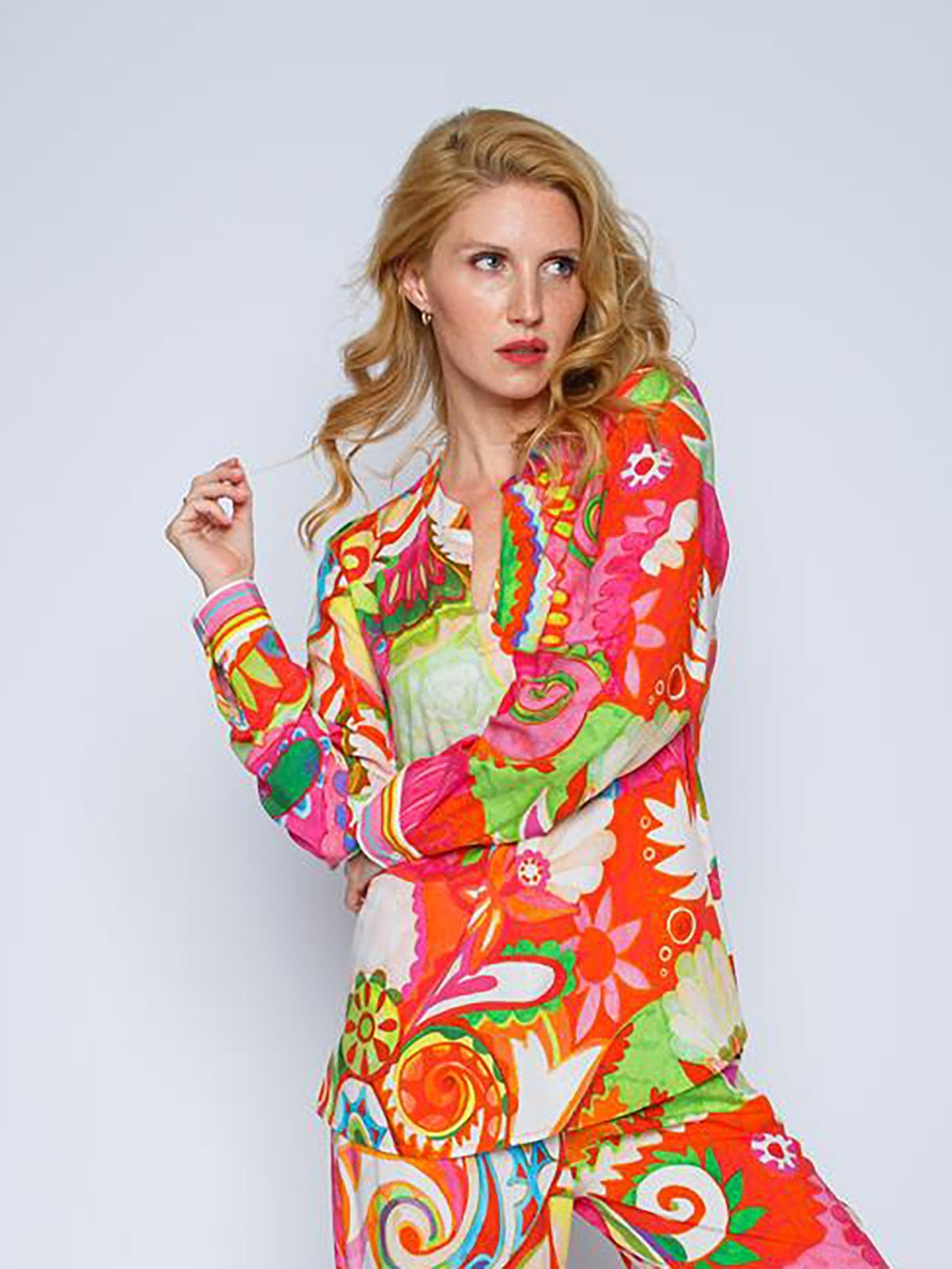 Damenbluse Paisley Muster lässige Viskose-1