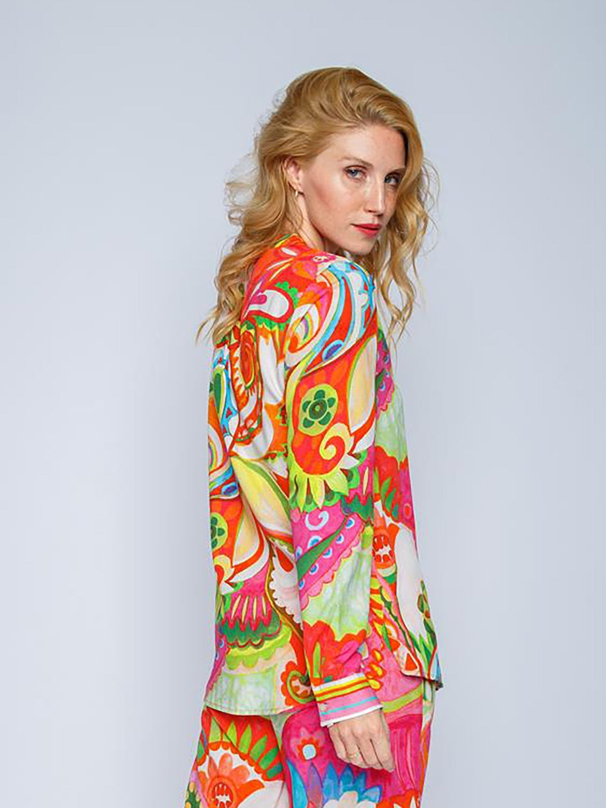 Damenbluse Paisley Muster lässige Viskose-3