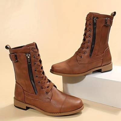 Stiefeletten aus Leder mit spitzer Zehenpartie und Reißverschluss – elegante und komfortable Stiefel für Alltag und Fest 1