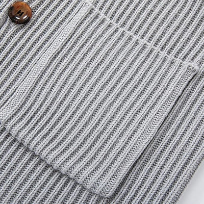 Damen-Lange Strickjacke, Gestricktes Acryl, Modernes Design-4